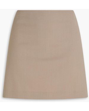 Matteau Wool-blend Twill Mini Skirt - Natural