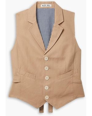 Alex Mill Suitish Linen, And Cotton-blend Twill Vest - Natural