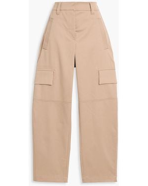 Brunello Cucinelli Cotton-Blend Twill Cargo Trousers - Natural