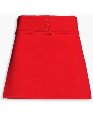 Sandro Button-Embellished Stretch-Knit Mini Skirt - Red