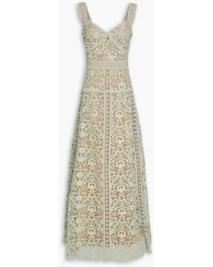 Zuhair Murad Macramé Lace Gown - White