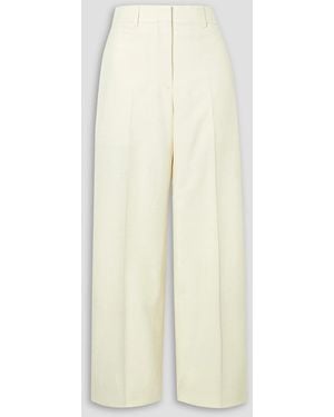 Brioni Silk-canvas Straight-leg Trousers - Natural