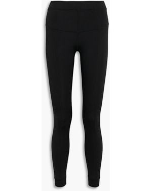 Tibi Cropped Scuba Leggings - Black