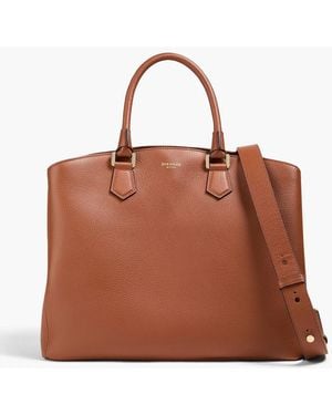 Serapian Luna Pebbled-Leather Tote - Brown