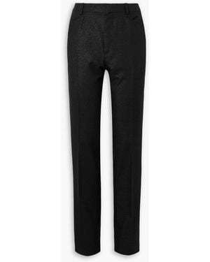 Tom Ford Straight-Leg Prince Of Wales Checked Wool-Blend Suit Pants - Black