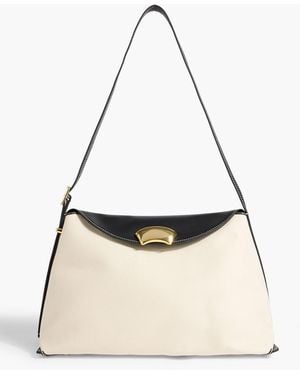 3.1 Phillip Lim Id Soft Leather And Canvas Shoulder Bag - Natural
