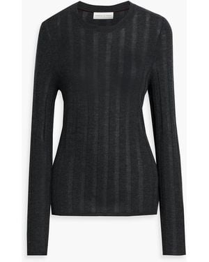 Veronica de Piante Maya Ribbed Cashmere Sweater - Black