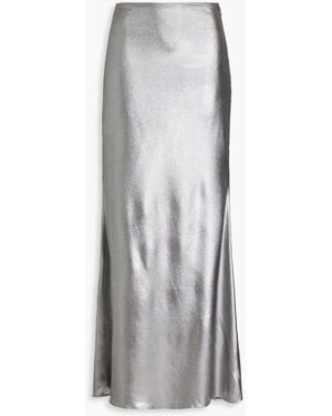 ROTATE BIRGER CHRISTENSEN Rached Lamé Maxi Skirt - White