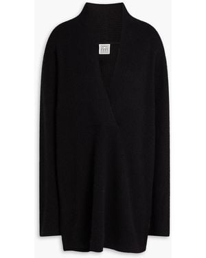 TOTEME Ribbed Wool And Cashmere-Blend Jumper - Black