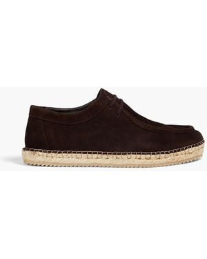 Frescobol Carioca Rodolfo Suede Espadrille Boots - Black