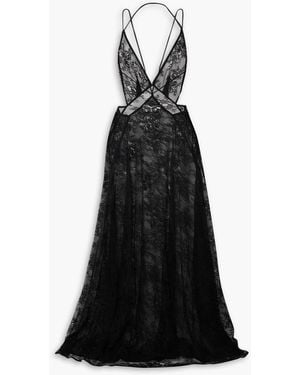 Michael Lo Sordo Tash Open-back Lace Maxi Dress - Black
