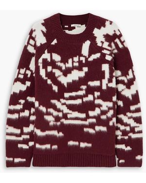 Gauchère Wollpullover mit intarsienmuster - Rot