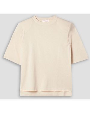 Altuzarra Lilou Oversized Silk And Cotton-Blend Jersey T-Shirt - Natural
