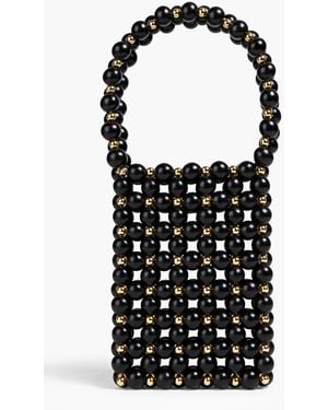 Vanina Sicilia Beaded Tote - Black