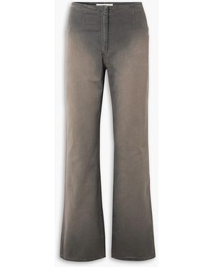 Our Legacy Biker Low-rise Wide-leg Herringbone Jeans - Grey