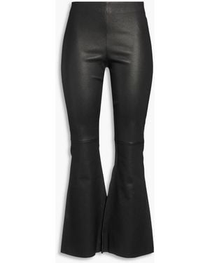 By Malene Birger Evyline Leather Bootcut Trousers - Black