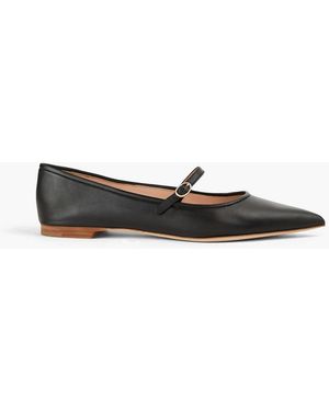 Rupert Sanderson Ina Leather Point-Toe Flats - Black
