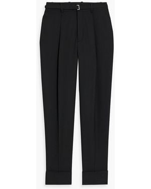 FRAME The Cuffed Twill Tapered Pants - Black