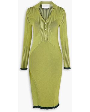 AZ FACTORY Ester as kleid aus rippstrick - Grün
