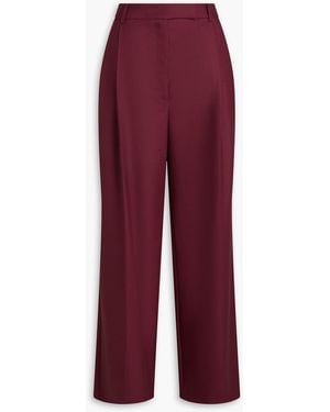 Rohe Grain De Poudre Wool Wide-Leg Trousers - Red