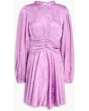 byTiMo Pleated Jacquard Mini Dress - Pink