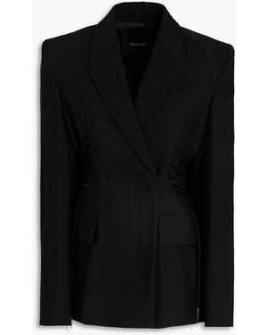 Mugler Double-Breasted Twill Blazer - Black