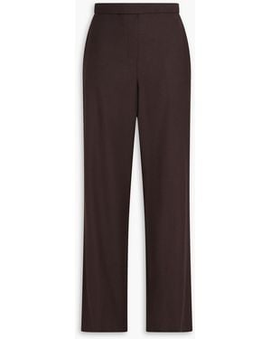 Theory Wool-flannel Wide-leg Trousers - Brown