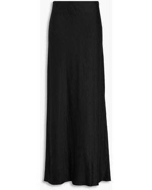 Theory Linen-blend Twill Maxi Skirt - Black