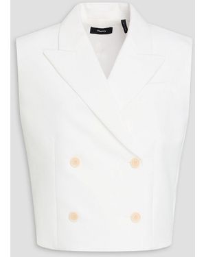 Theory Double-breasted Twill Vest - White