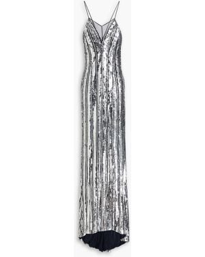 Galvan London Kate robe aus tüll mit pailletten - Weiß