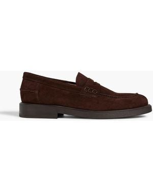 Iris & Ink Ellis Suede Loafers - Brown