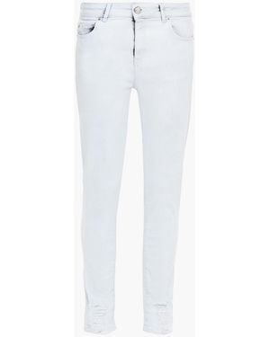 IRO Jelsa Distressed Mid-Rise Skinny Jeans - White