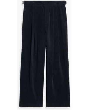 LE17SEPTEMBRE Tapered Cotton-Corduroy Pants - Blue