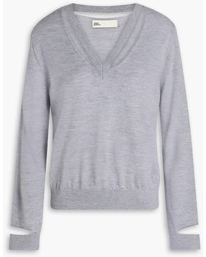 Tory Burch Cutout Merino Wool Jumper - Grey