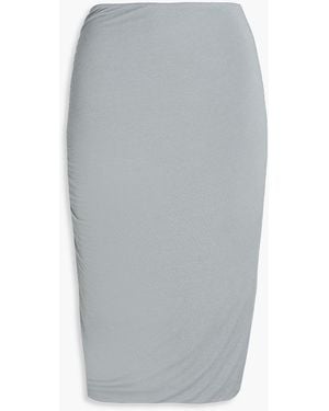 James Perse Ruched Jersey Skirt - Grey