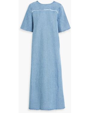 Ganni Denim Midi Dress - Blue