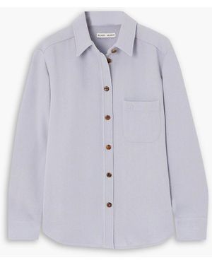 Blazé Milano Anabas Embroidered Wool-Crepe Shirt - Blue