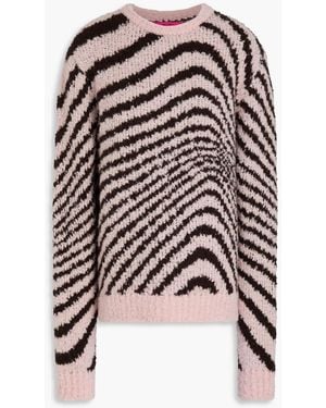The Elder Statesman Digital Surfer Bouclé-knit Cashmere Jumper - Pink