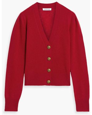 Veronica Beard Solene Cashmere Cardigan - Red