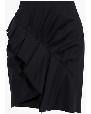 Isabel Marant Nel Ruffled Wool-twill Mini Skirt - Black