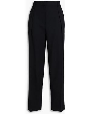 A.Emery Draper Pleated Wool-Twill Tapered Trousers - Black