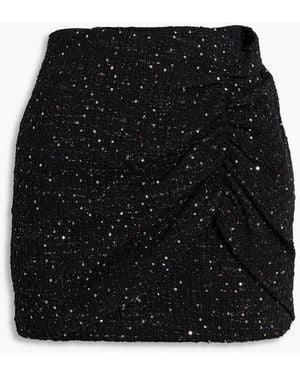 IRO Clarita Sequin-embellished Tweed Mini Skirt - Black