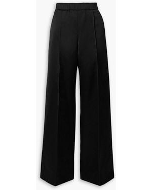 Jil Sander Satin Wide-Leg Trousers - Black
