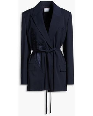 Erdem Embroidered Twill Blazer - Blue