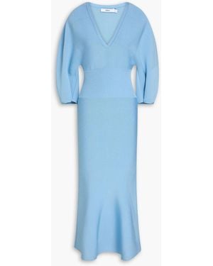 Safiyaa Kiera Stretch-Knit Midi Dress - Blue