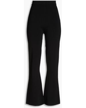 Nanushka Striped Stretch-knit Kick-flare Pants - Black