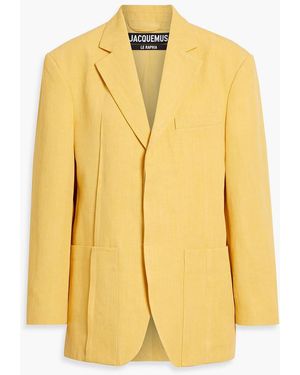 Jacquemus Linen-blend Blazer - Yellow