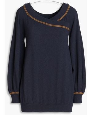 Brunello Cucinelli Bead-embellished Cashmere Jumper - Blue