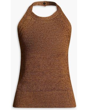 Proenza Schouler Knitted Halterneck Top - Brown