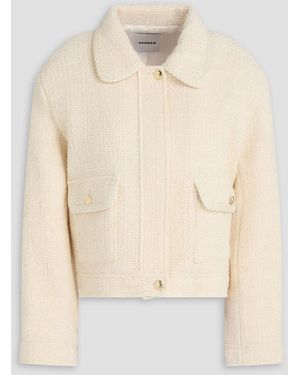 Sandro Cotton-blend Tweed Jacket - Natural